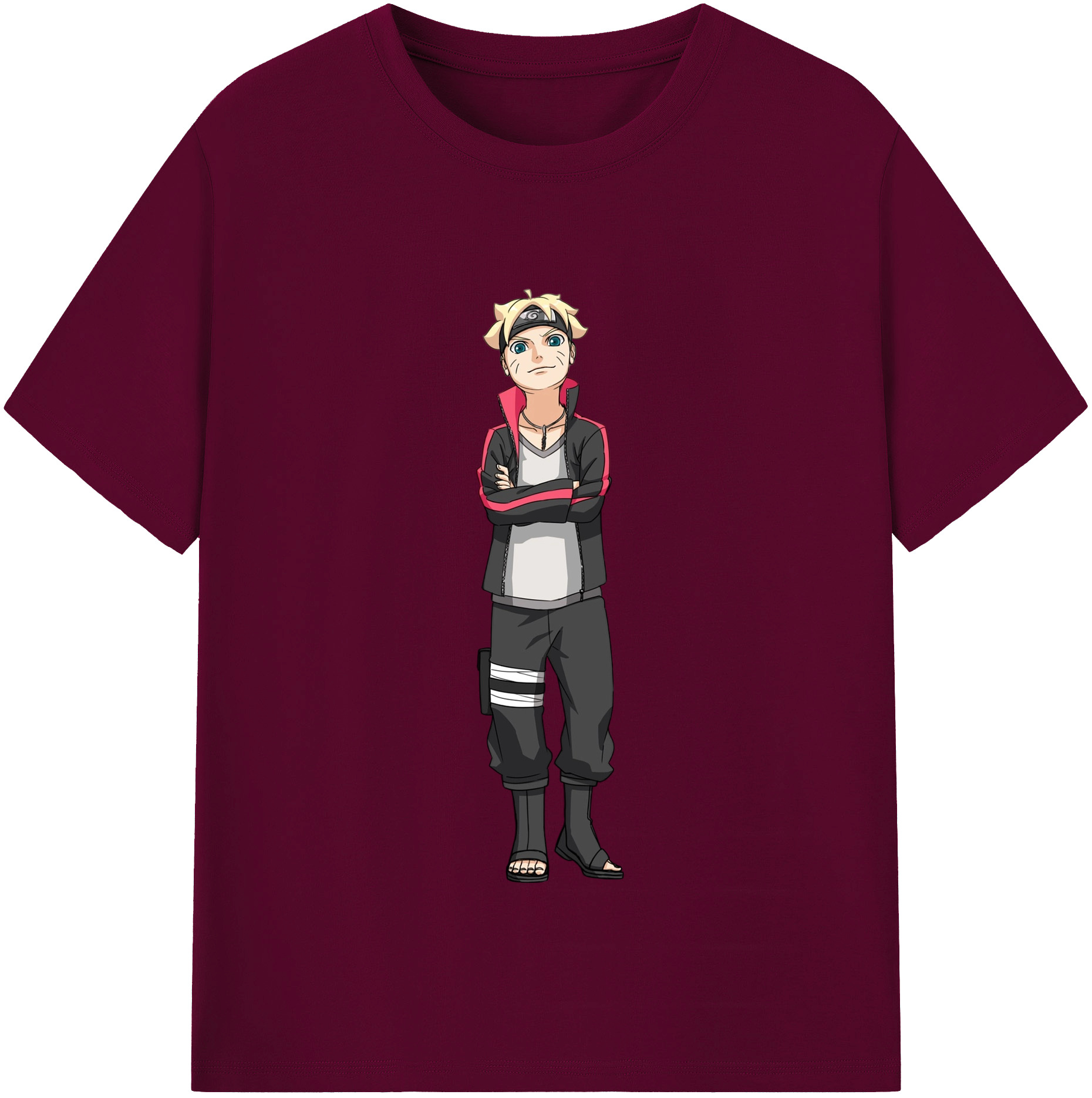 （画像用） NARUTO -ナルト- うずまき ボルト Uzumaki Boruto レディースカジュアルプリントTシャツ（綿100％）